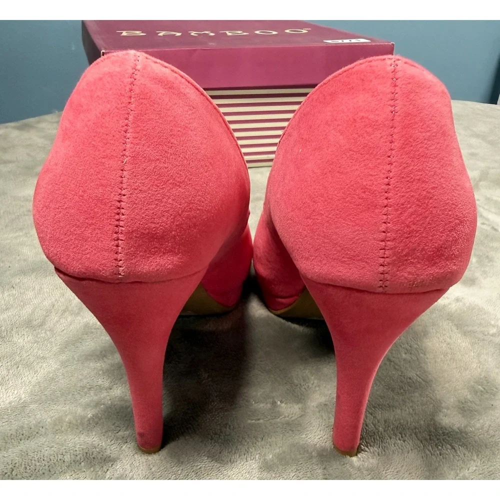 Bamboo Corey01 Womens 6 Pink Peep Toe Platform Stiletto Heels Pumps